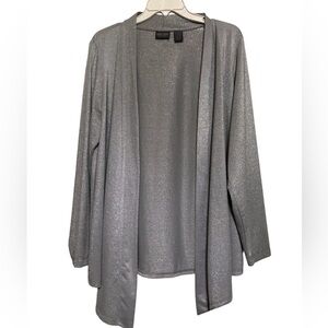 Silver shimmer lightweight cardigan size L